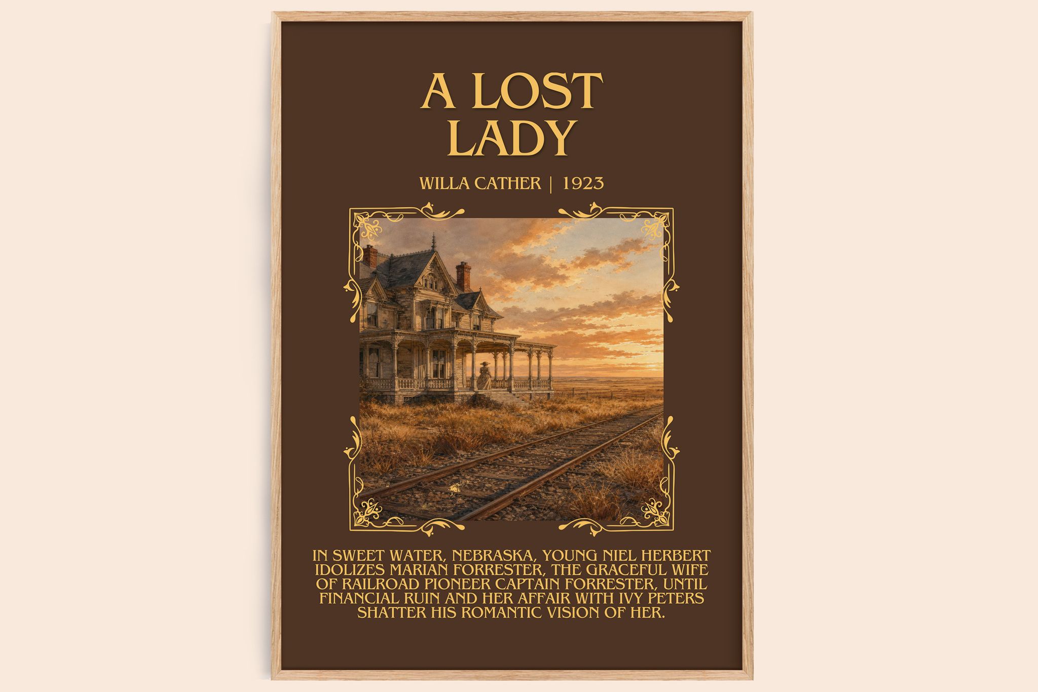 A Lost Lady Minimalist Book Poster by Willa Cather