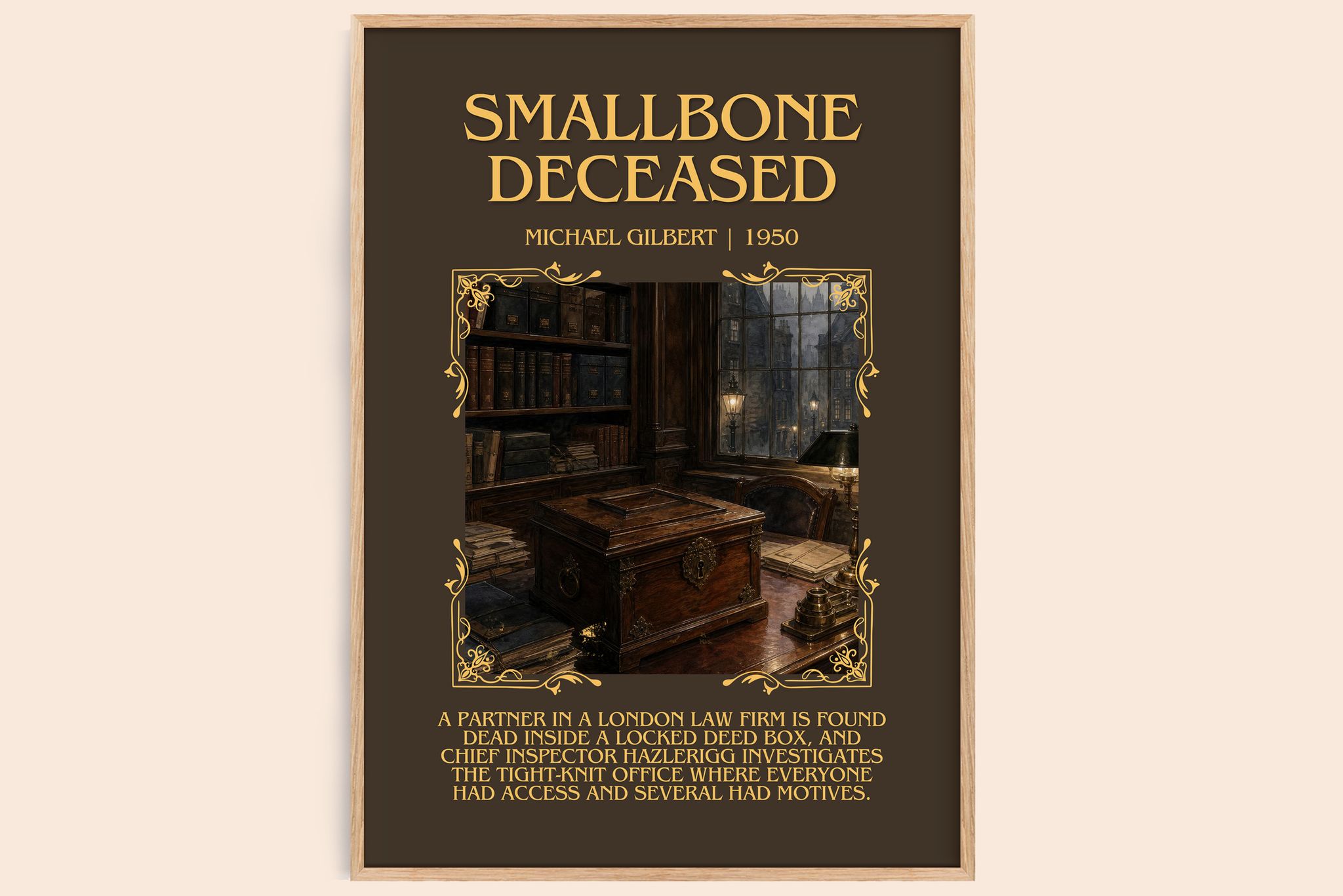 Smallbone Deceased Minimalist Book Poster by Michael Gilbert
