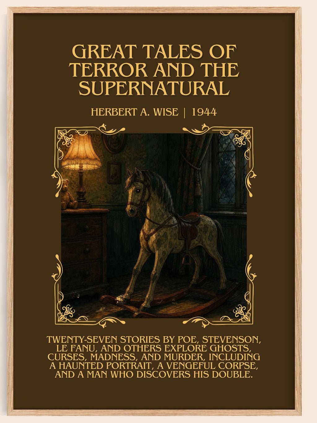 Great Tales Of Terror And The Supernatural Minimalist Book Poster by Herbert A. Wise – book poster