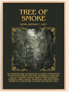 Tree of Smoke Minimalist Book Poster by Denis Johnson – book poster