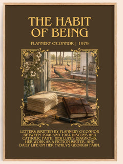 The Habit of Being Minimalist Book Poster by Flannery O'Connor – book poster