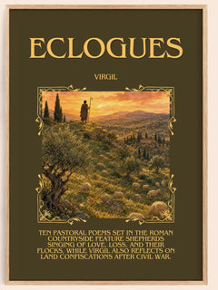 Eclogues Minimalist Book Poster by Virgil – book poster