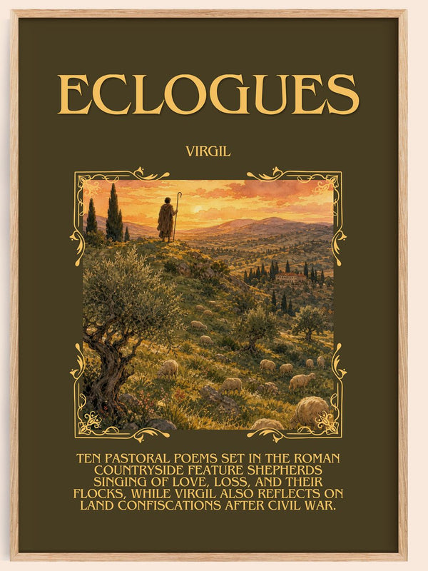 Eclogues Minimalist Book Poster by Virgil – book poster