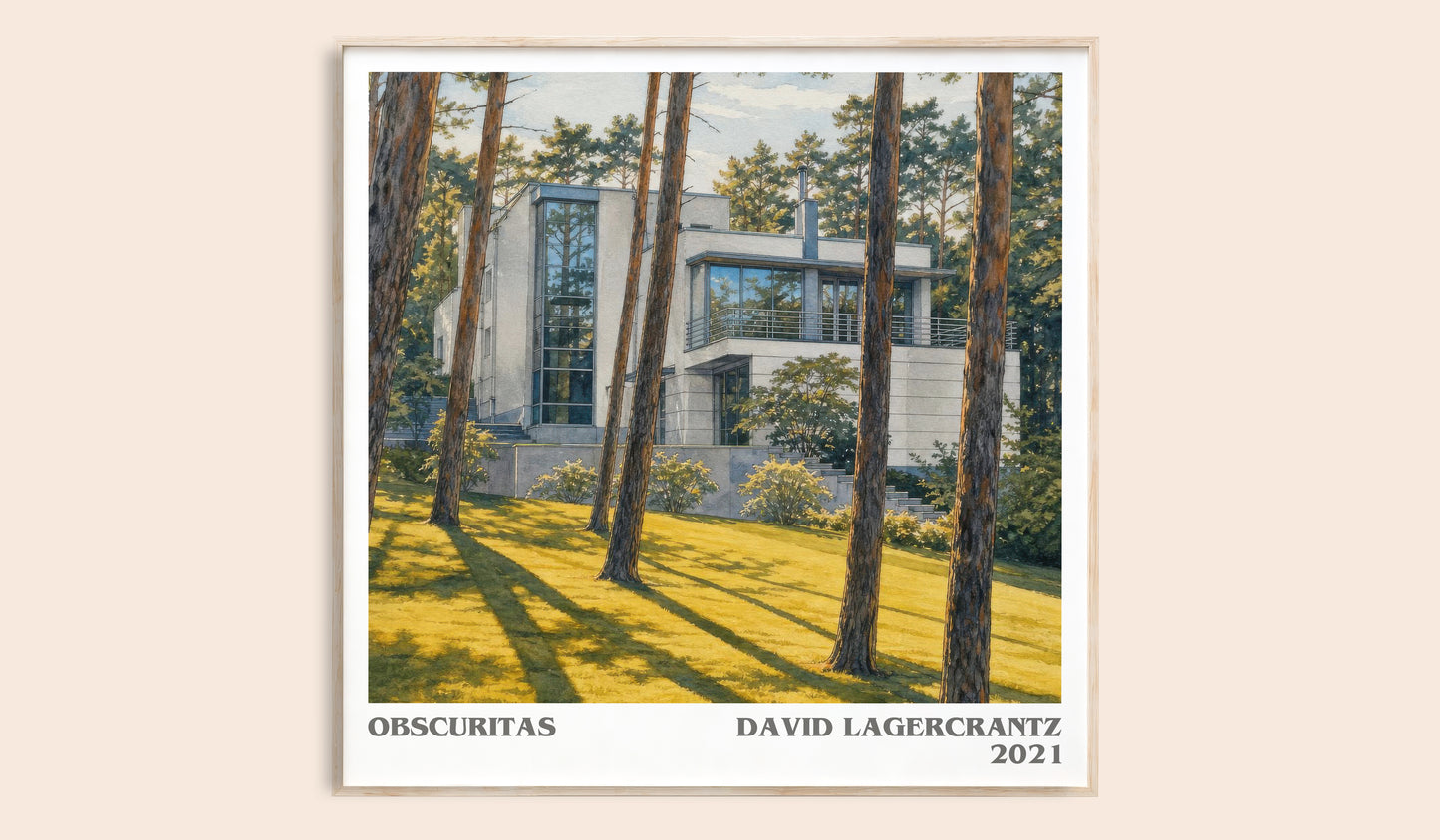 Obscuritas literary book poster by David Lagercrantz – framed literary art print
