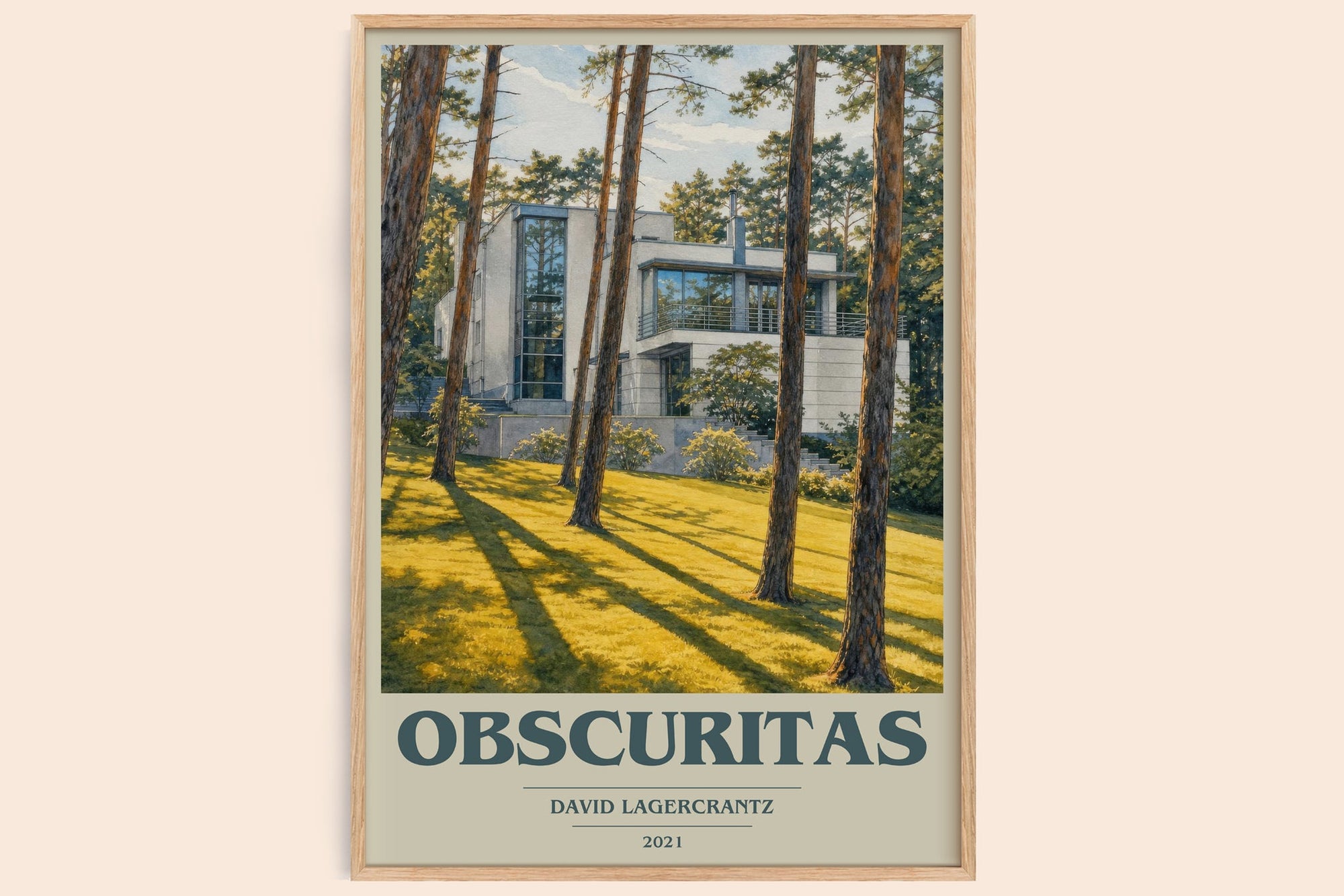 Obscuritas book cover book poster by David Lagercrantz – framed literary art print