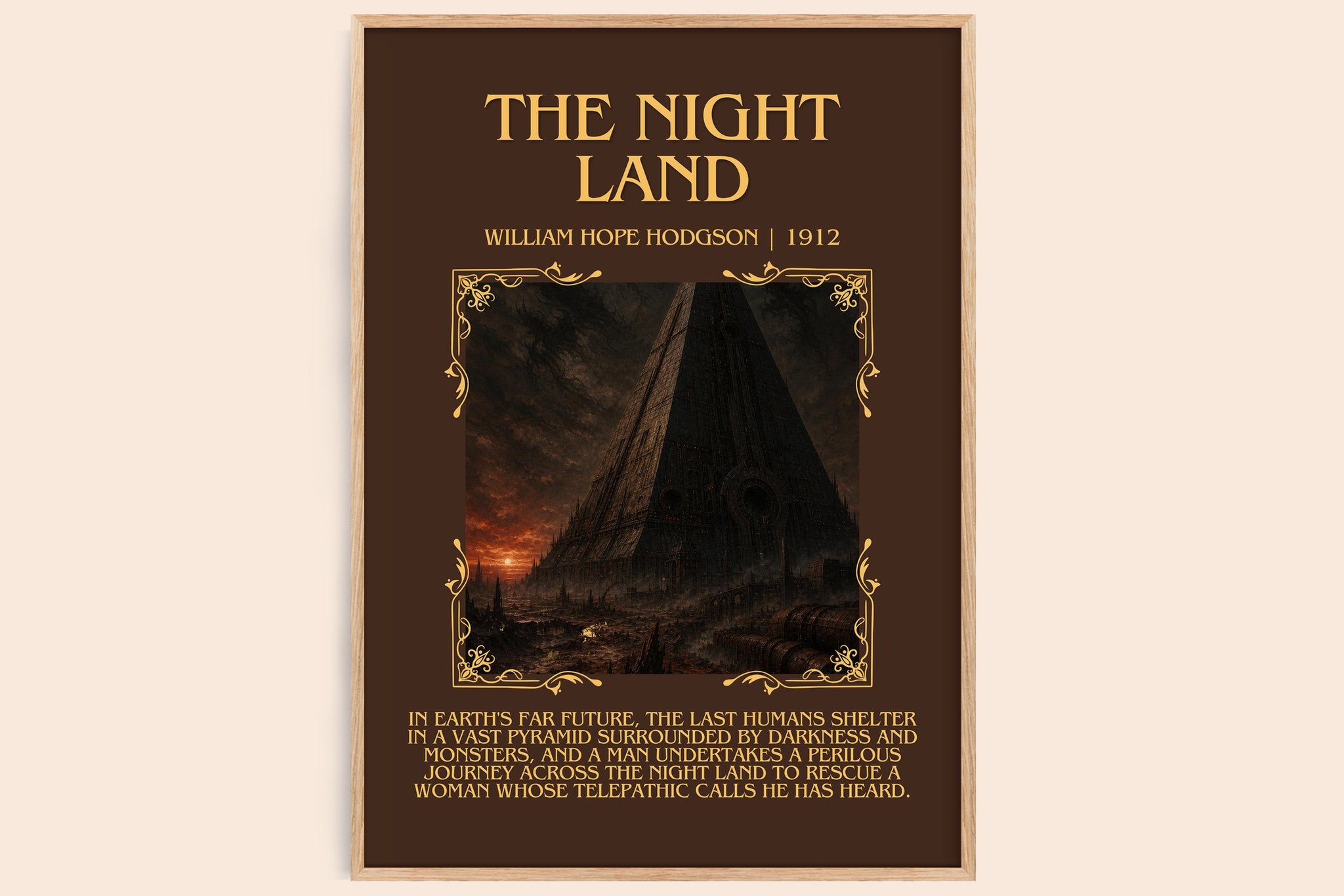 The Night Land Minimalist Book Poster by William Hope Hodgson