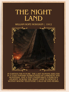 The Night Land Minimalist Book Poster by William Hope Hodgson – book poster
