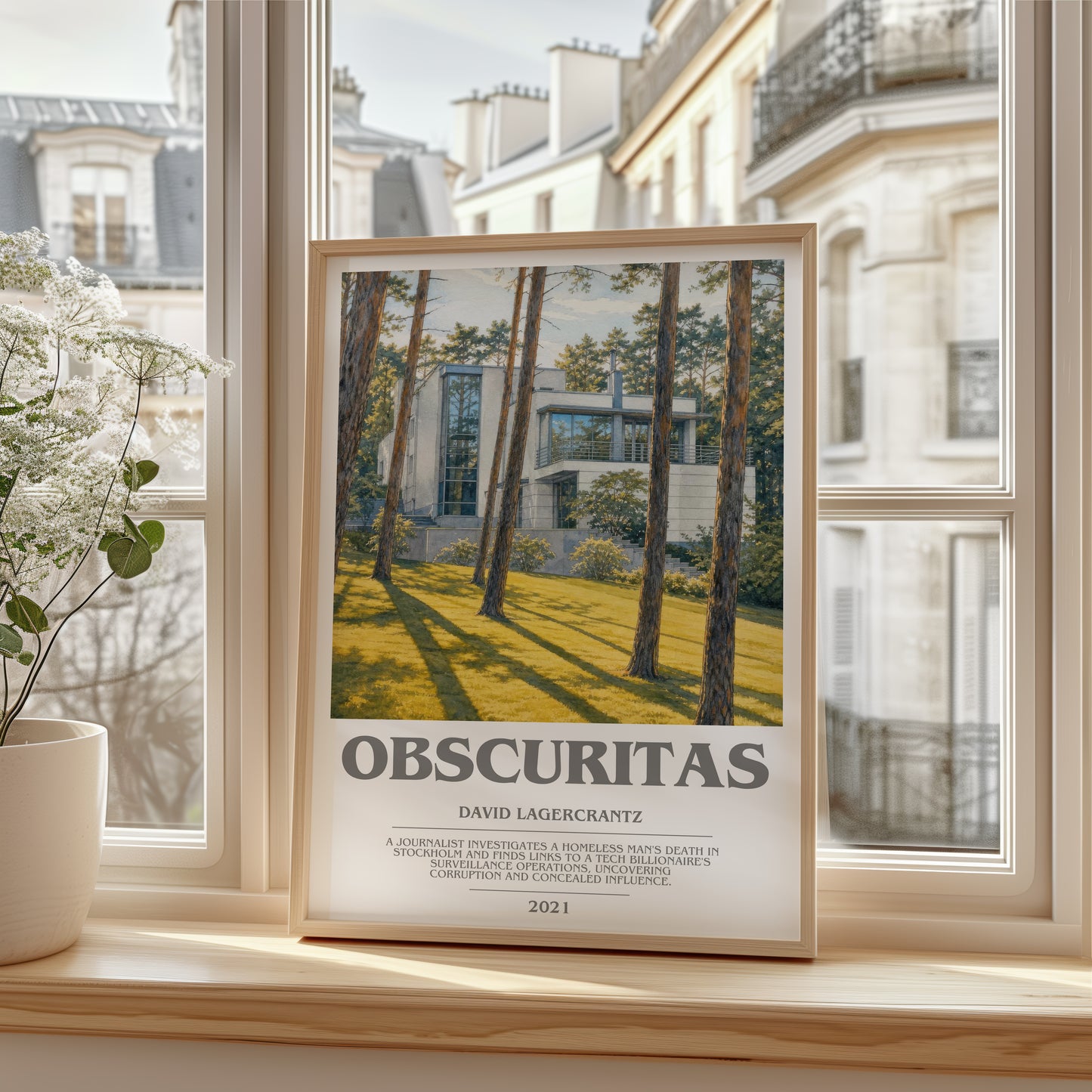 Obscuritas bookish poster colour and style options – David Lagercrantz book art
