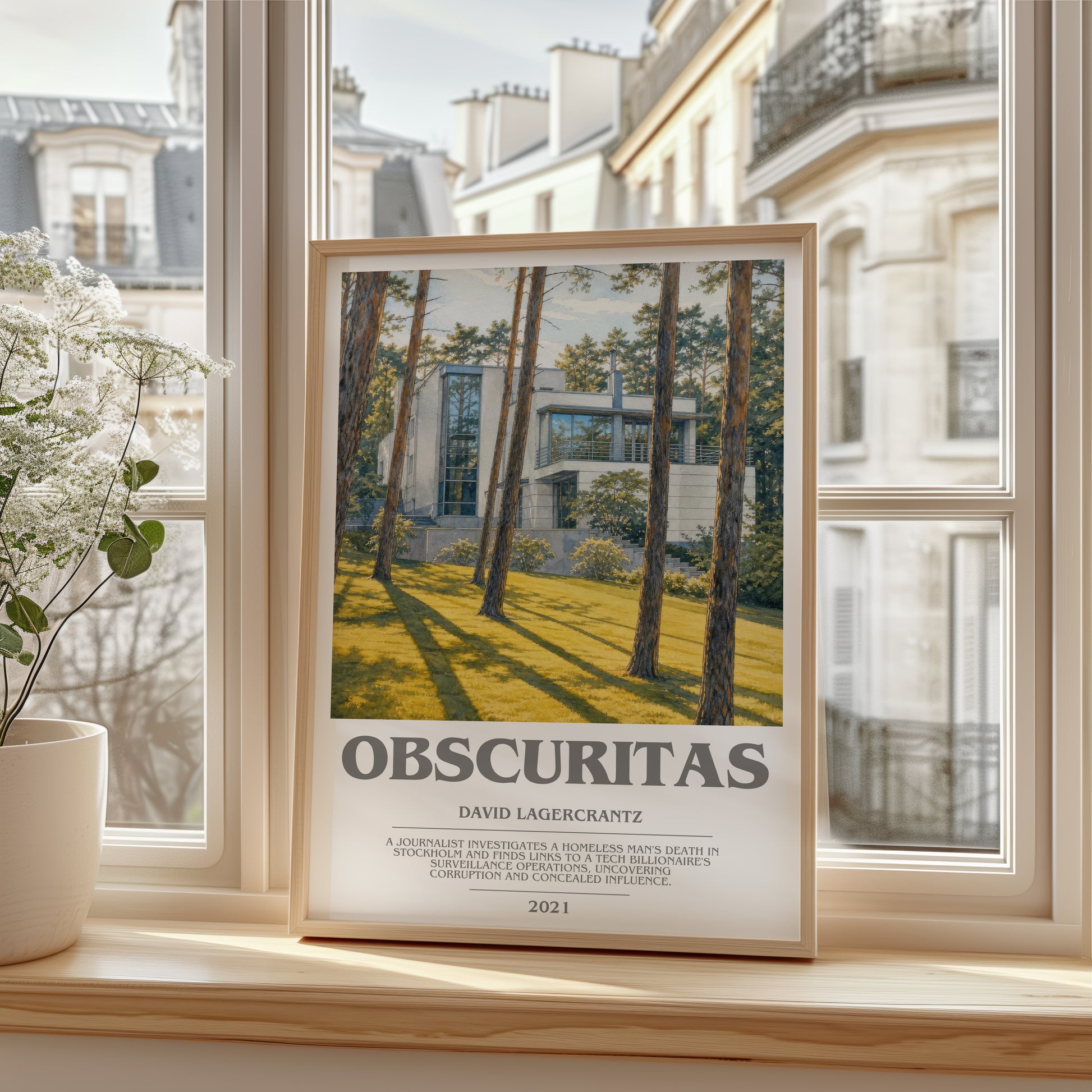 Obscuritas bookish poster colour and style options – David Lagercrantz book art