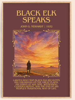 Black Elk Speaks Minimalist Book Poster by John G. Neihardt – book poster