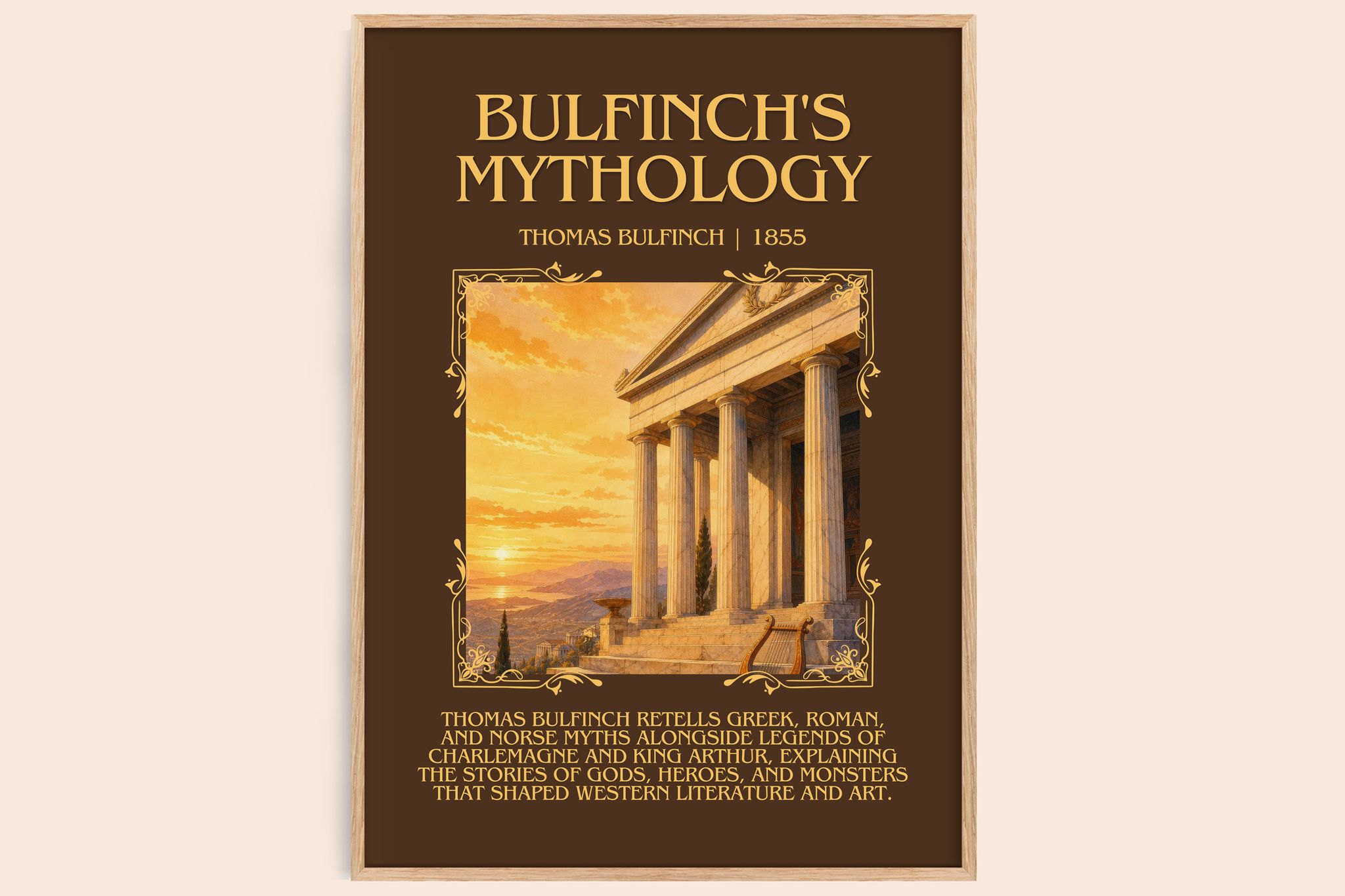 Bulfinch's Mythology Minimalist Book Poster by Thomas Bulfinch