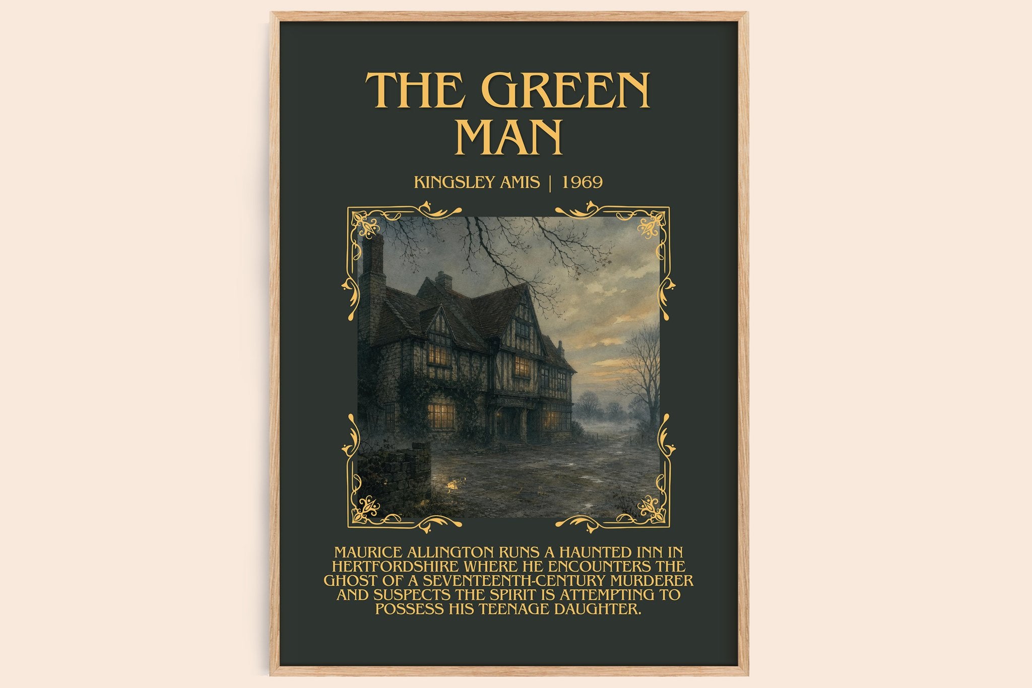 The Green Man Minimalist Book Poster by Kingsley Amis