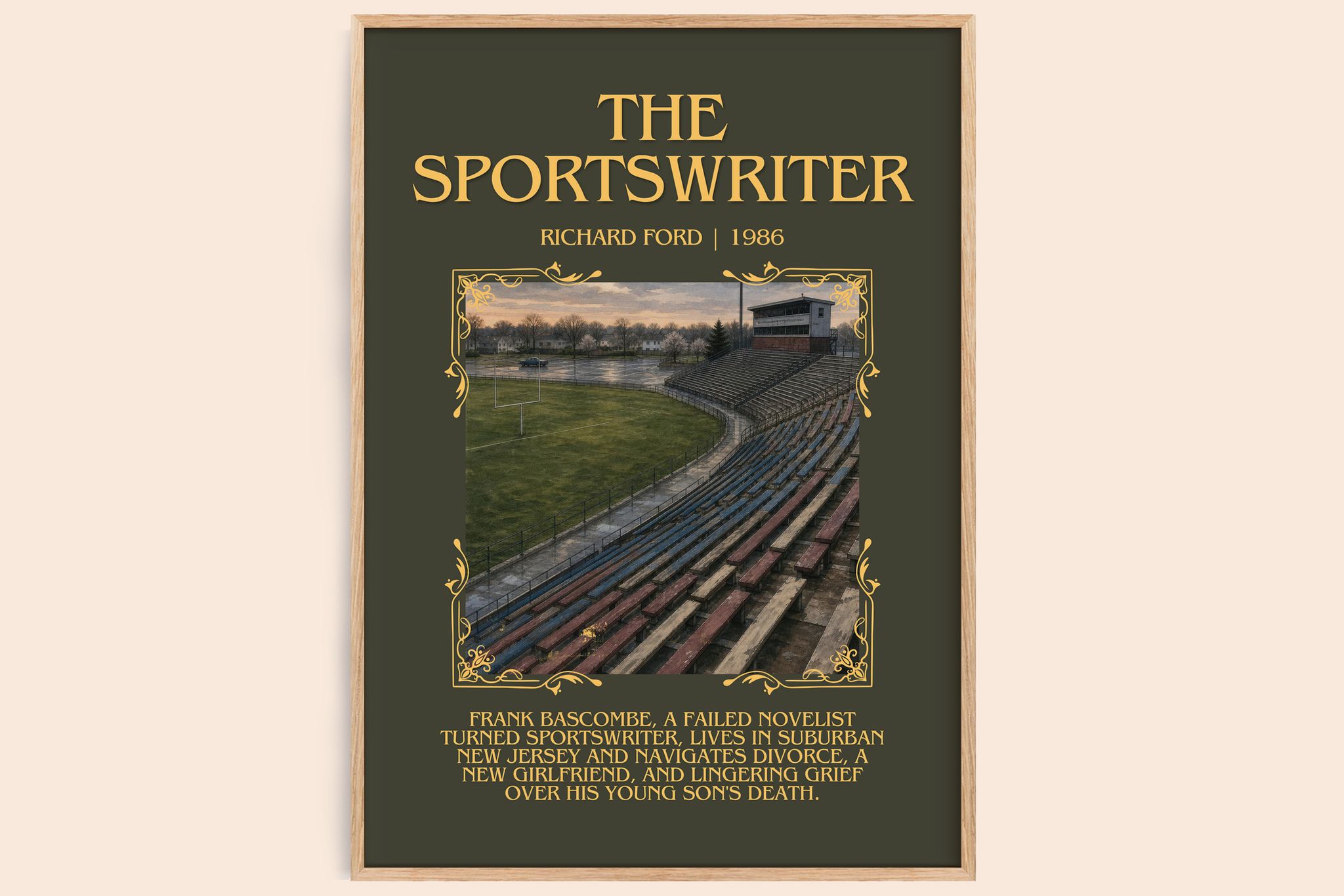 The Sportswriter Minimalist Book Poster by Richard Ford