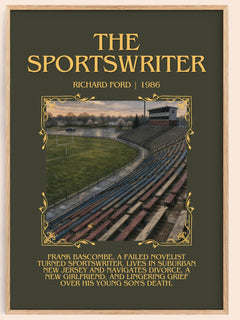 The Sportswriter Minimalist Book Poster by Richard Ford – book poster