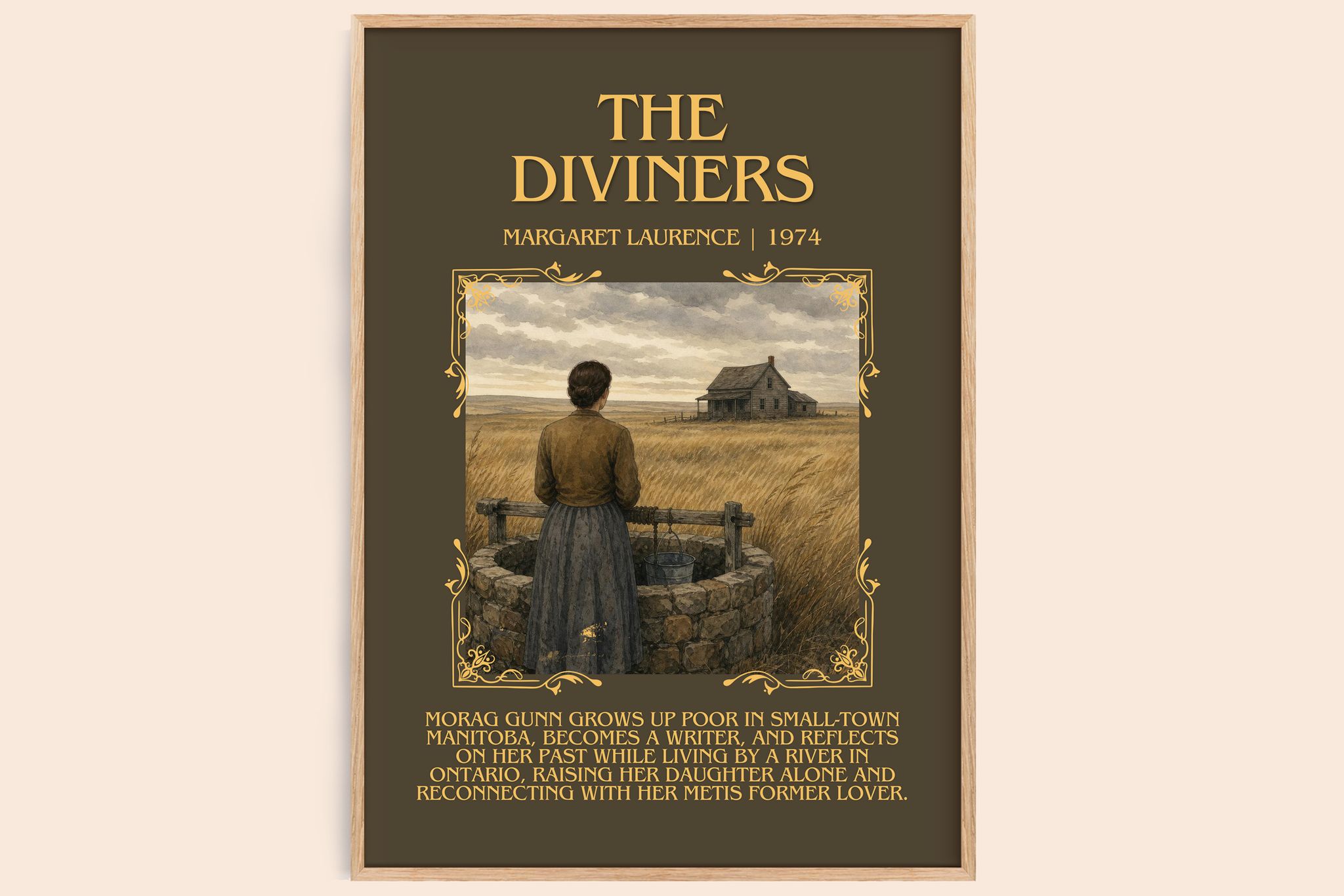The Diviners Minimalist Book Poster by Margaret Laurence