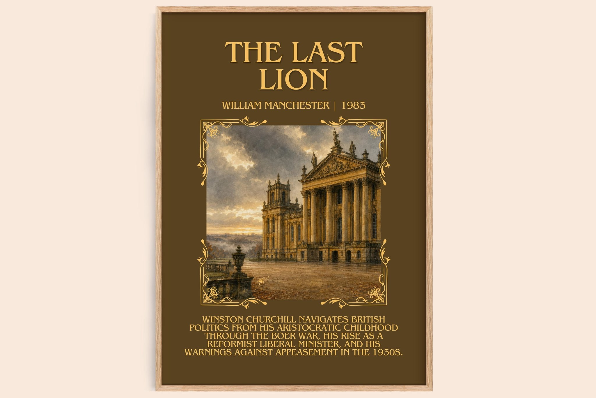 The Last Lion Minimalist Book Poster by William Manchester