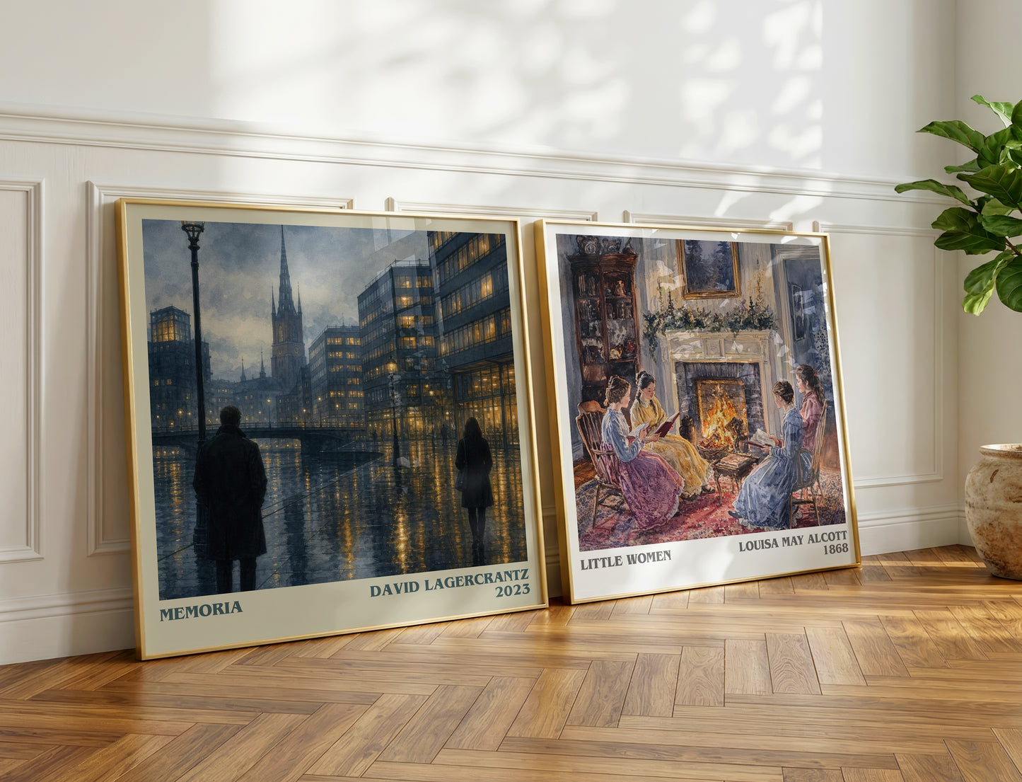 Memoria literary print on bookshelf – David Lagercrantz fan gift