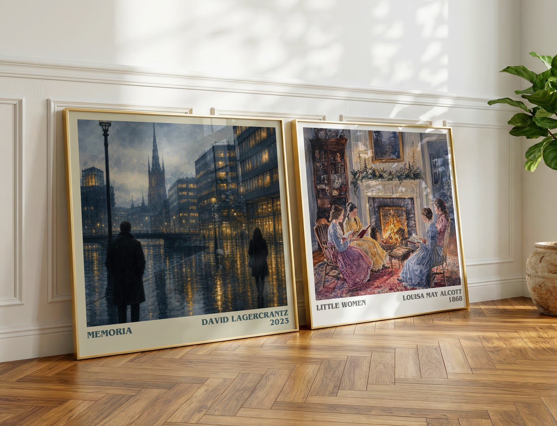 Memoria literary print on bookshelf – David Lagercrantz fan gift