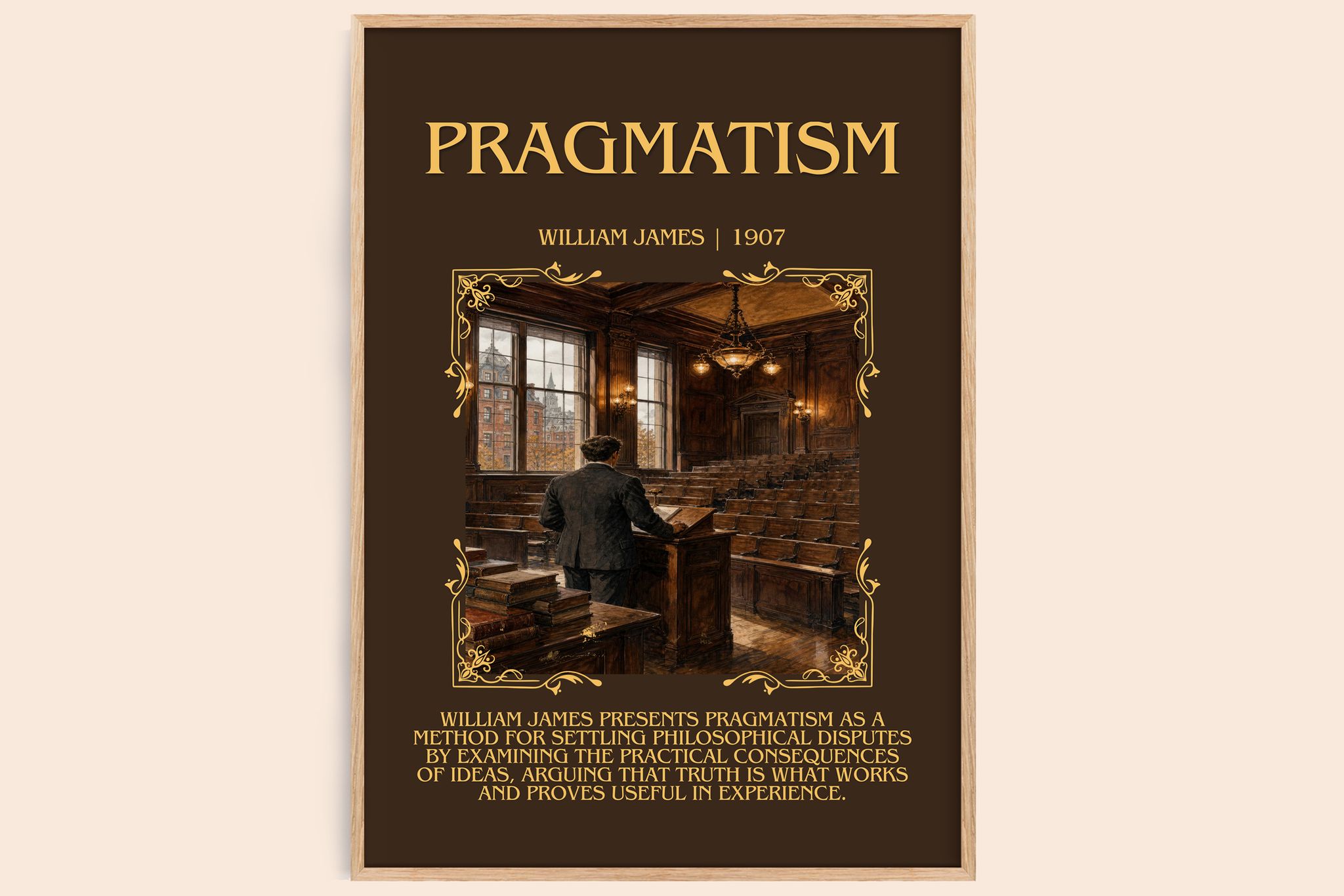 Pragmatism Minimalist Book Poster by William James