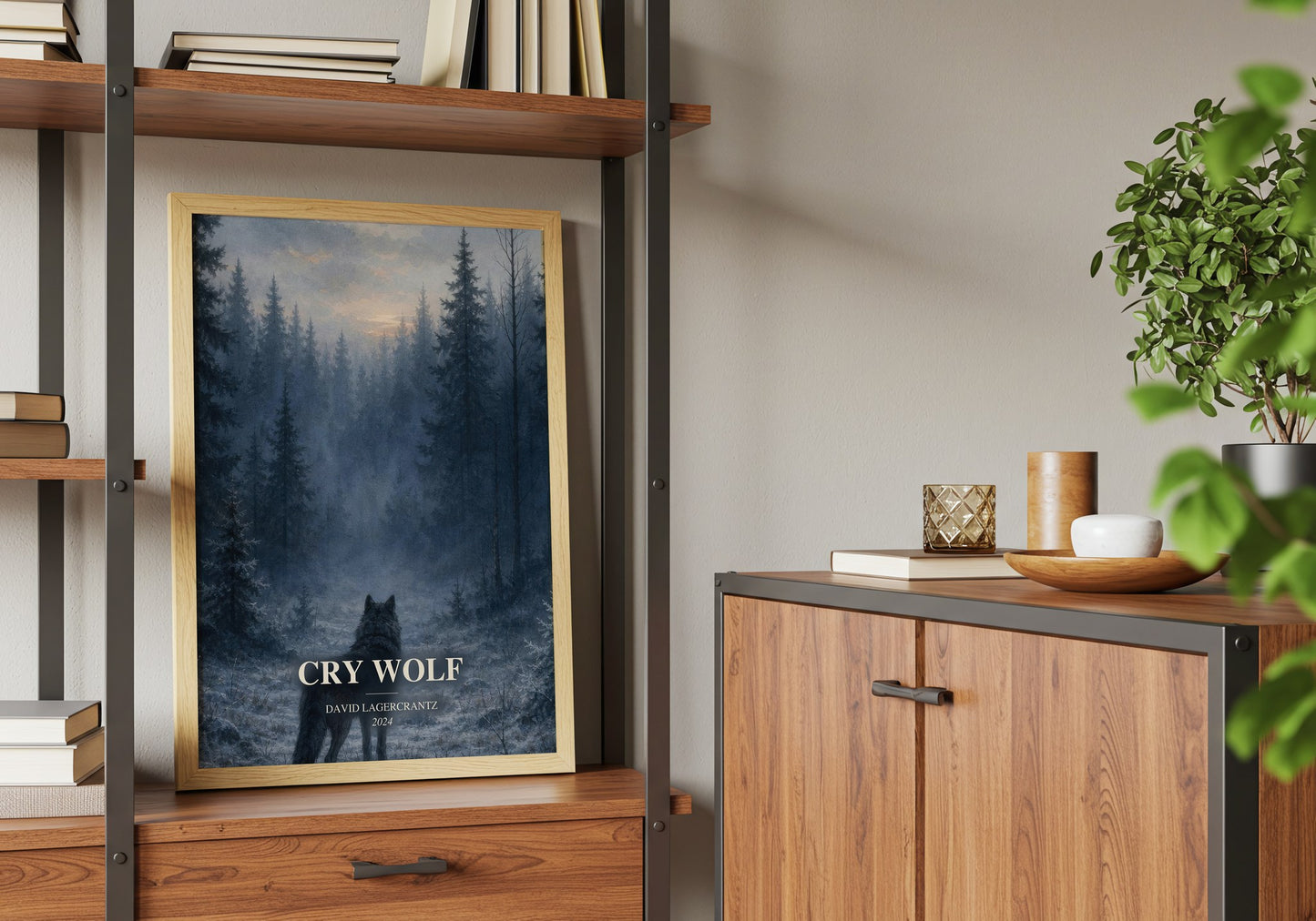 Cry Wolf book watercolour illustration paper finish options – matte satin gloss