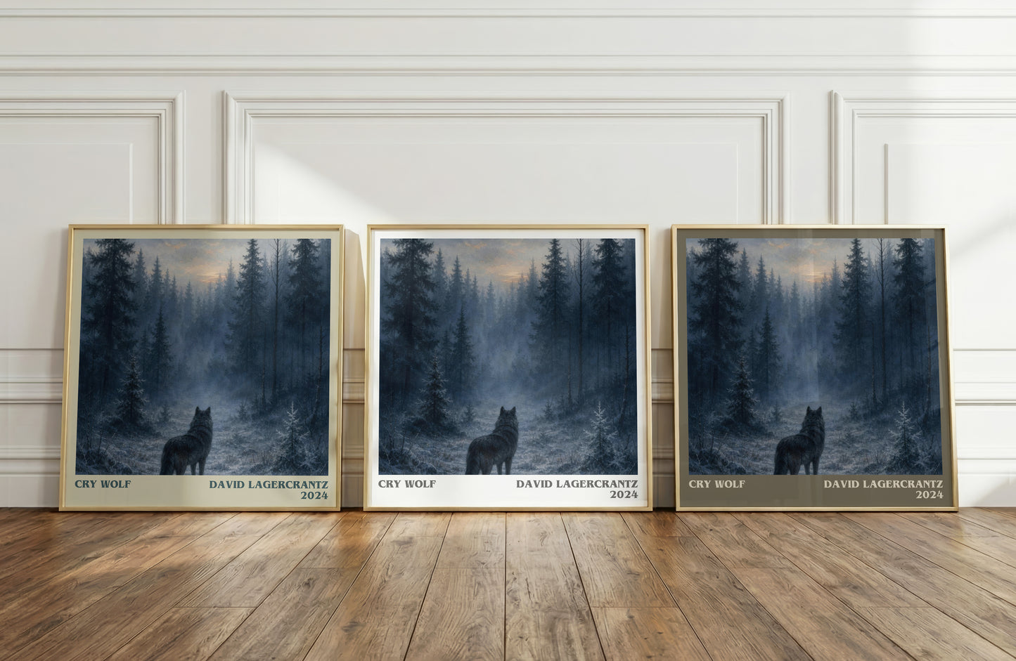 Cry Wolf literary art print colour and style options – David Lagercrantz book art
