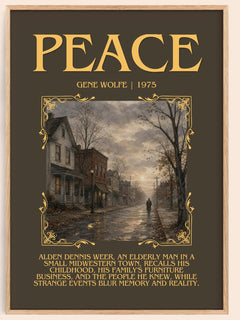 Peace Minimalist Book Poster by Gene Wolfe – book poster