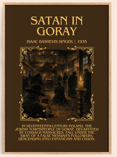 Satan In Goray Minimalist Book Poster by Isaac Bashevis Singer – book poster