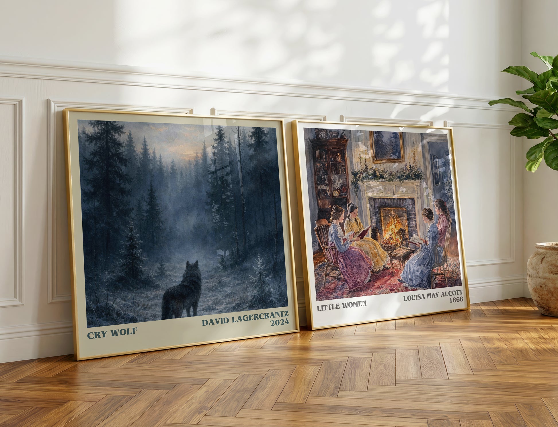 Cry Wolf literary print on bookshelf – David Lagercrantz fan gift