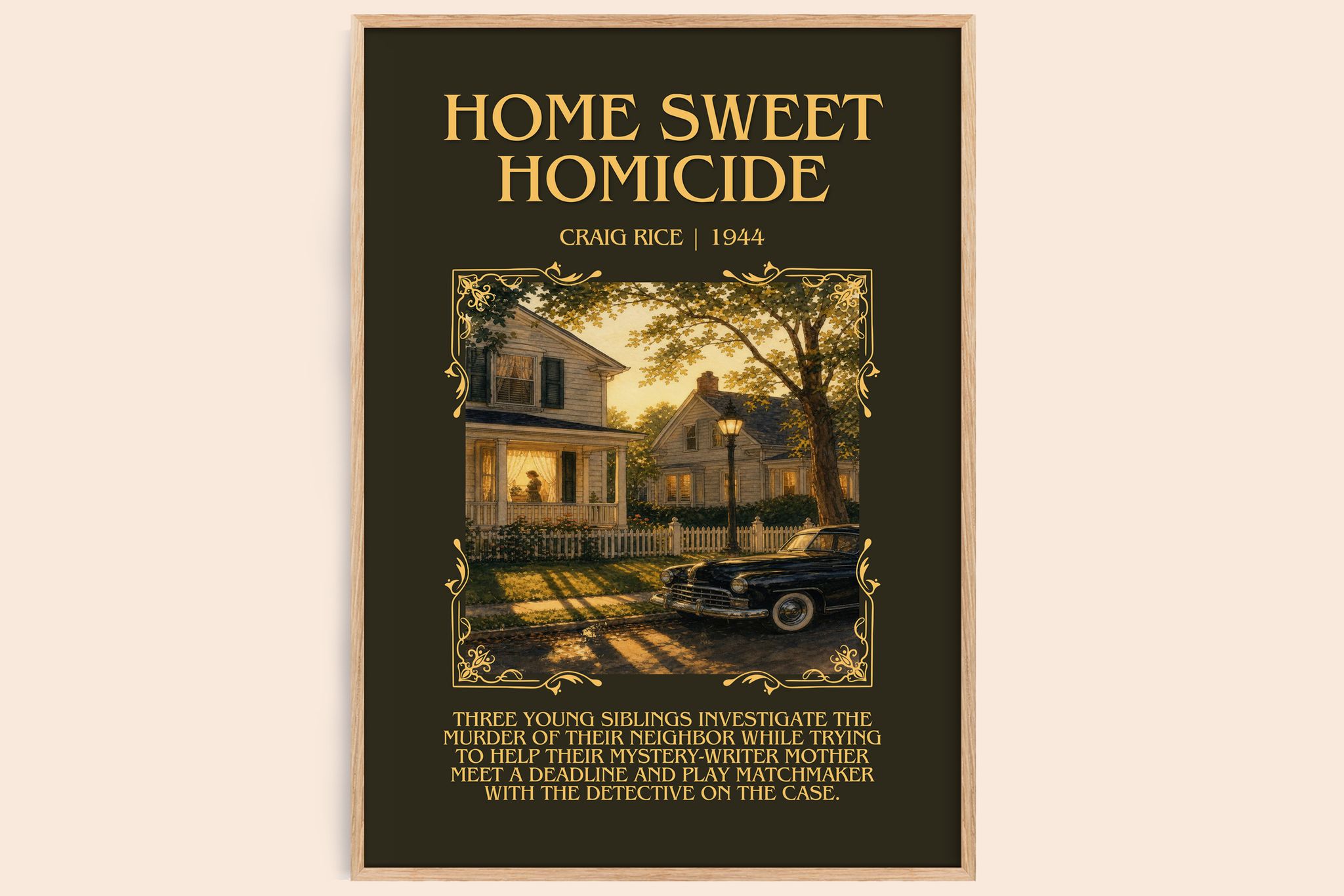 Home Sweet Homicide Minimalist Book Poster by Craig Rice