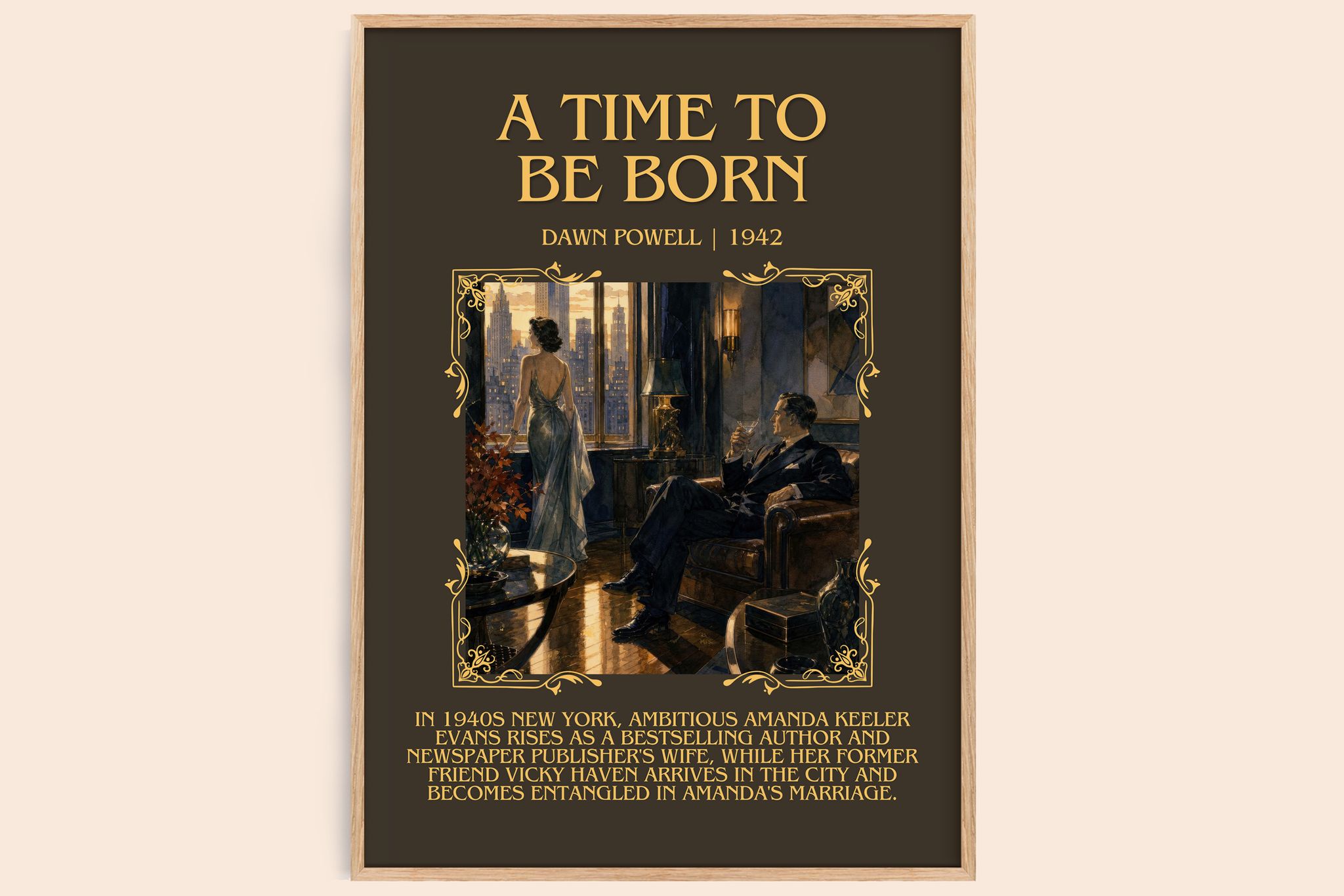 A Time To Be Born Minimalist Book Poster by Dawn Powell