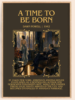 A Time To Be Born Minimalist Book Poster by Dawn Powell – book poster