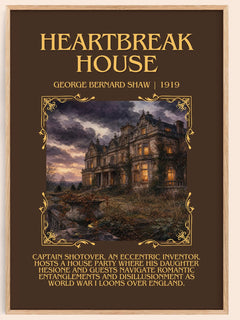 Heartbreak House Minimalist Book Poster by George Bernard Shaw – book poster