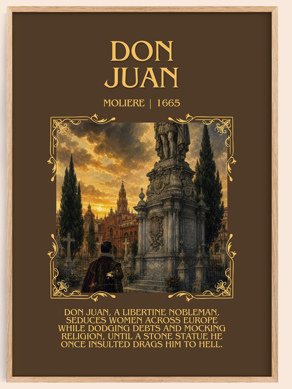 Don Juan Minimalist Book Poster by Molière – book poster