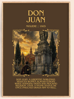 Don Juan Minimalist Book Poster by Molière – book poster