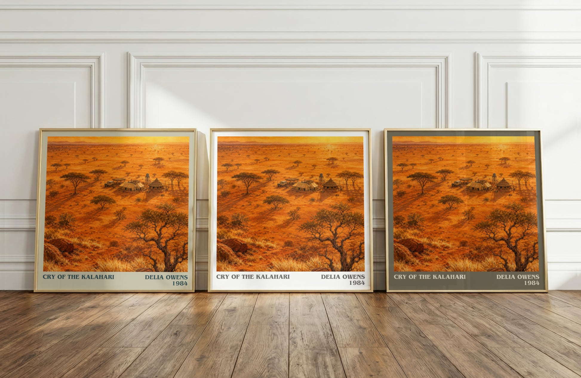 Cry Of The Kalahari literary art print colour and style options – Delia Owens book art