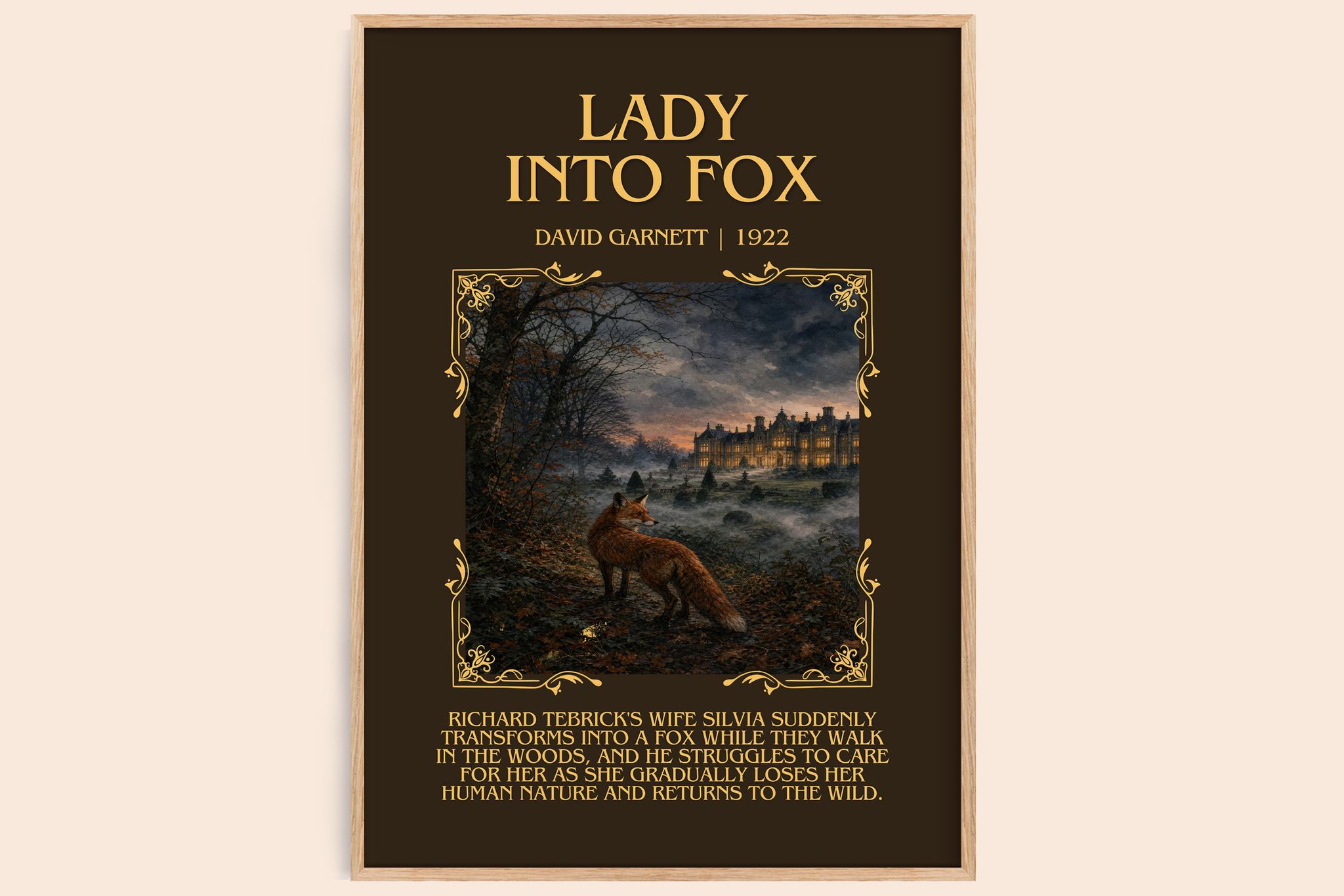 Lady into Fox Minimalist Book Poster by David Garnett