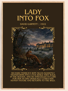 Lady into Fox Minimalist Book Poster by David Garnett – book poster