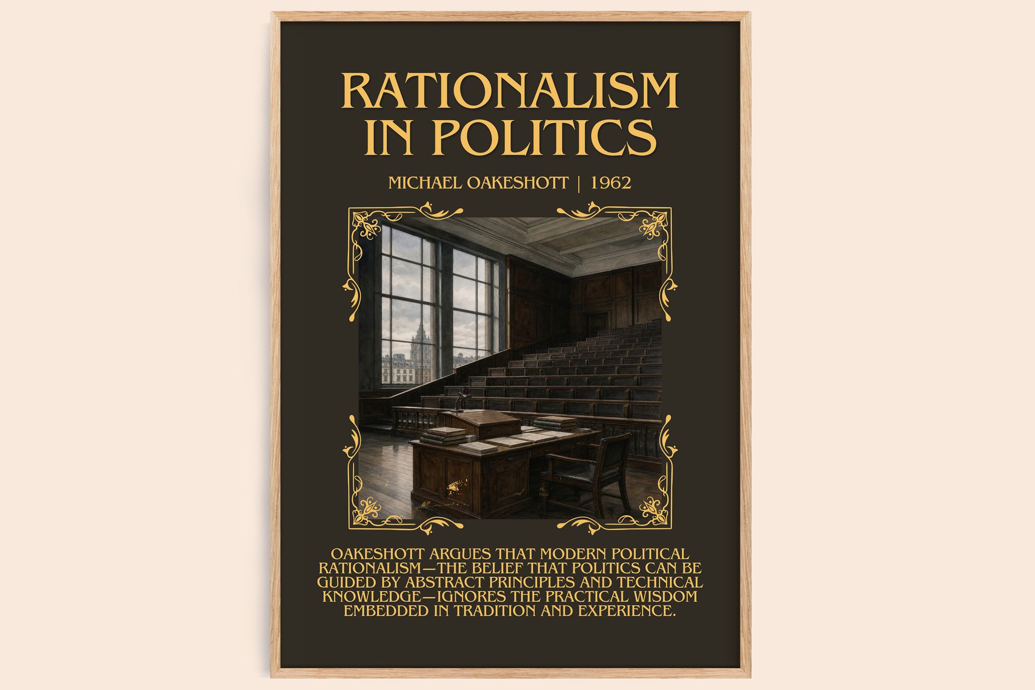 Rationalism in Politics Minimalist Book Poster by Michael Oakeshott