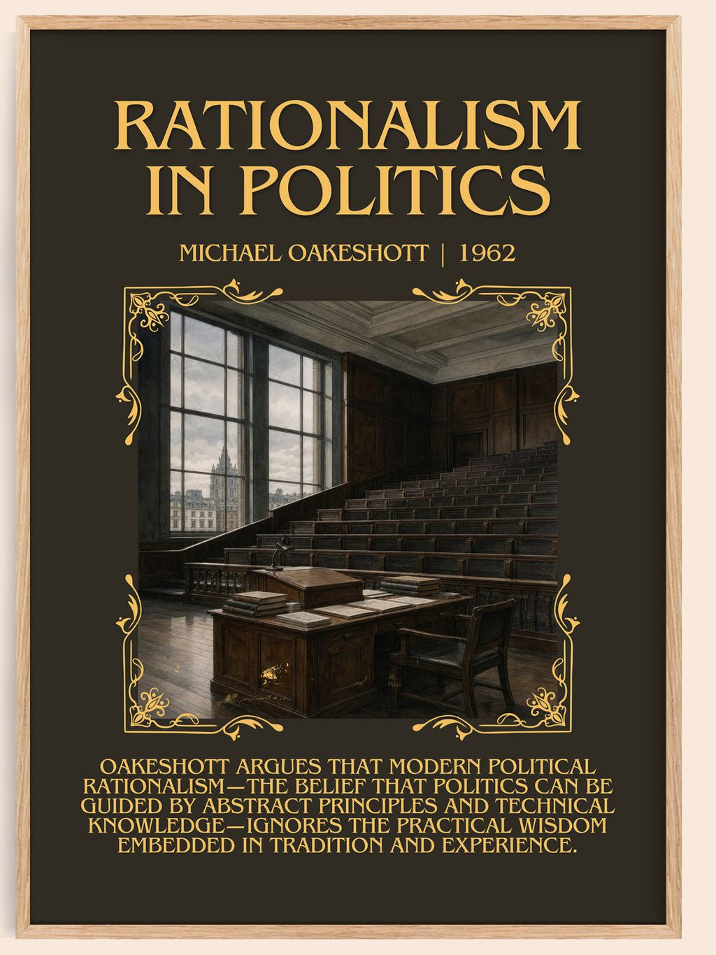 Rationalism in Politics Minimalist Book Poster by Michael Oakeshott – book poster