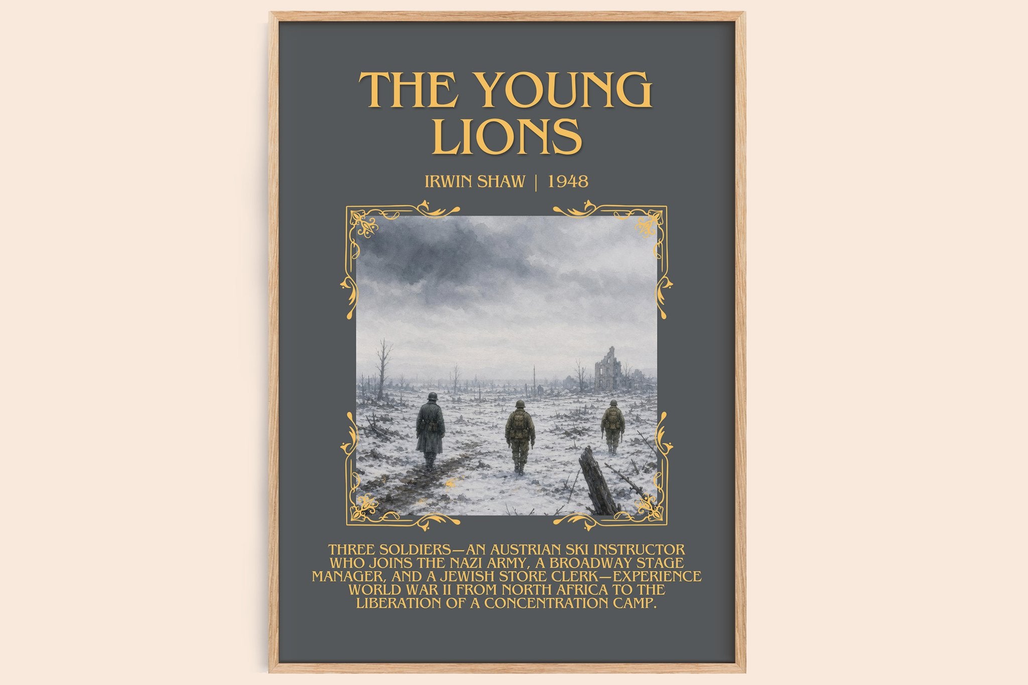 The Young Lions Minimalist Book Poster by Irwin Shaw