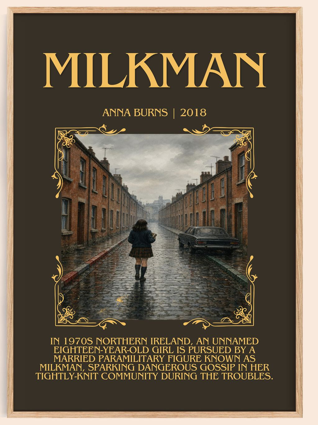Milkman Minimalist Book Poster by Anna Burns – book poster