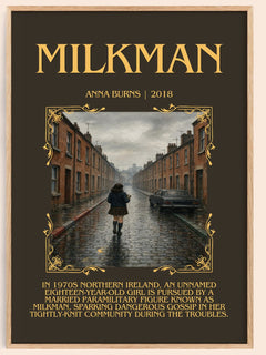 Milkman Minimalist Book Poster by Anna Burns – book poster