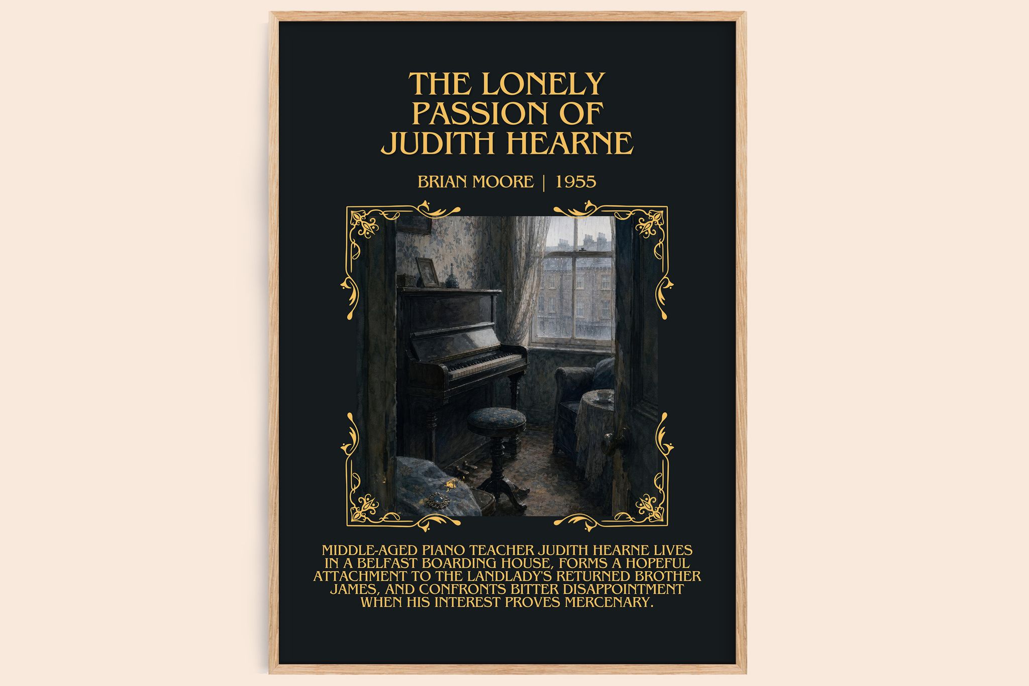 Lonely Passion of Judith Hearne Minimalist Book Poster by Brian Moore