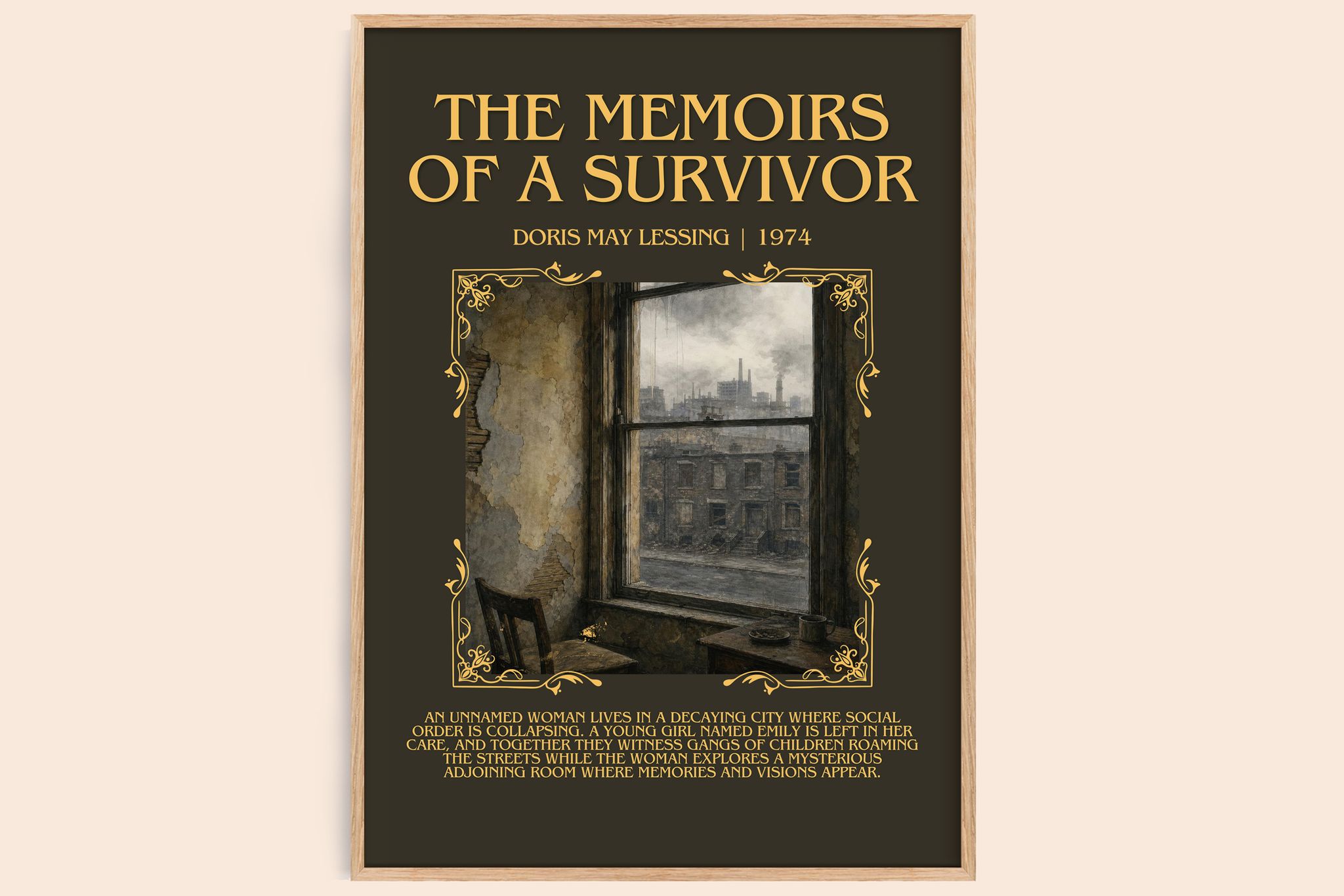 The Memoirs of a Survivor Minimalist Book Poster by Doris May Lessing