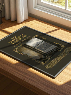 The Memoirs of a Survivor Minimalist Book Poster by Doris May Lessing – print on a sunlit desk