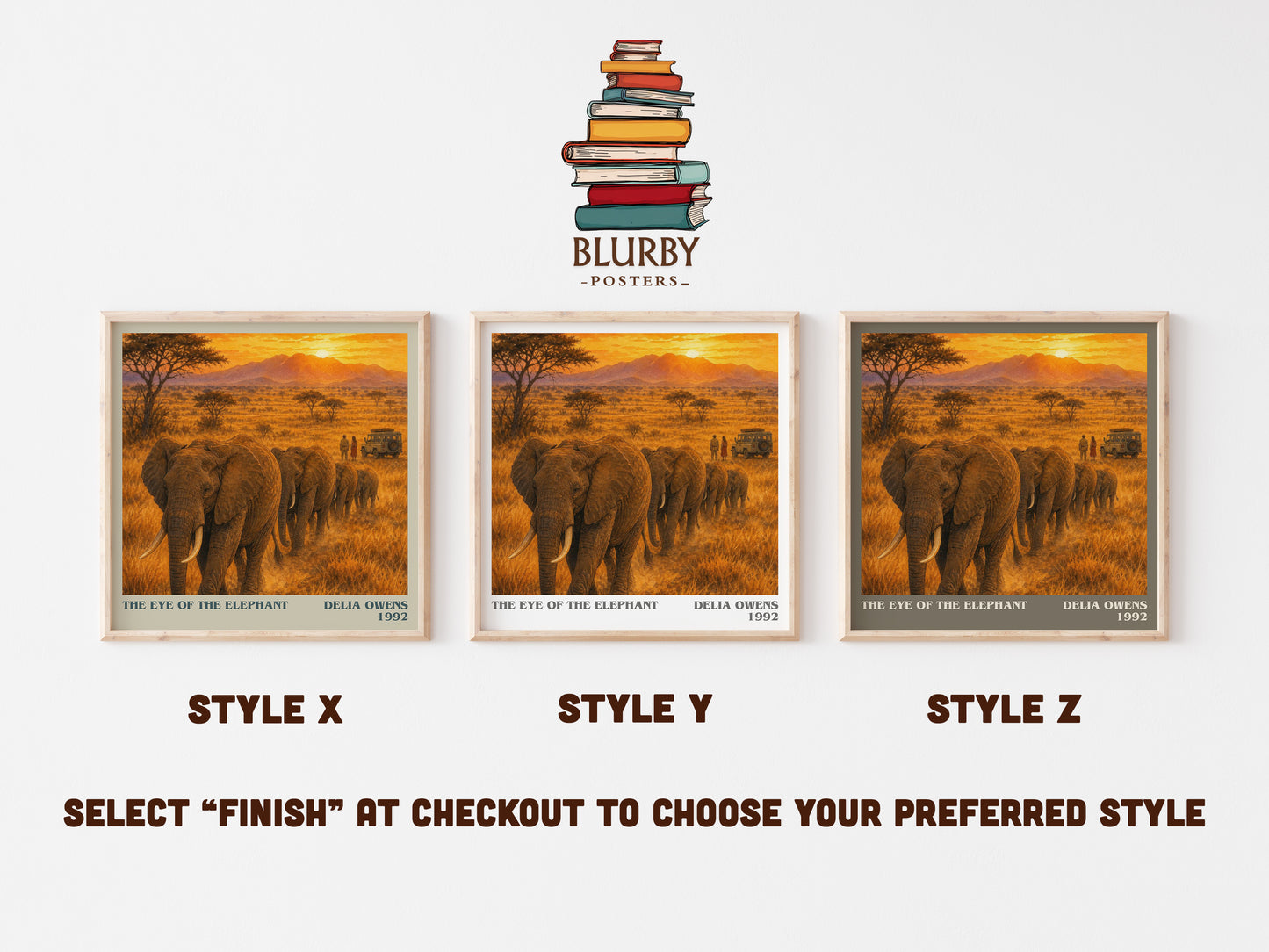 The Eye Of The Elephant literary print in frame leaning in hallway – non fiction wall art