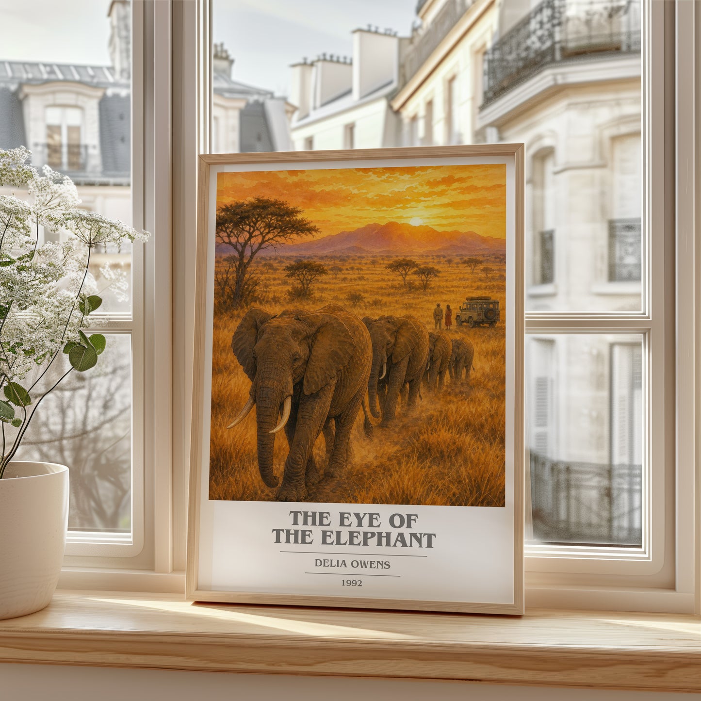 The Eye Of The Elephant book cover poster colour and style options – Delia Owens book art