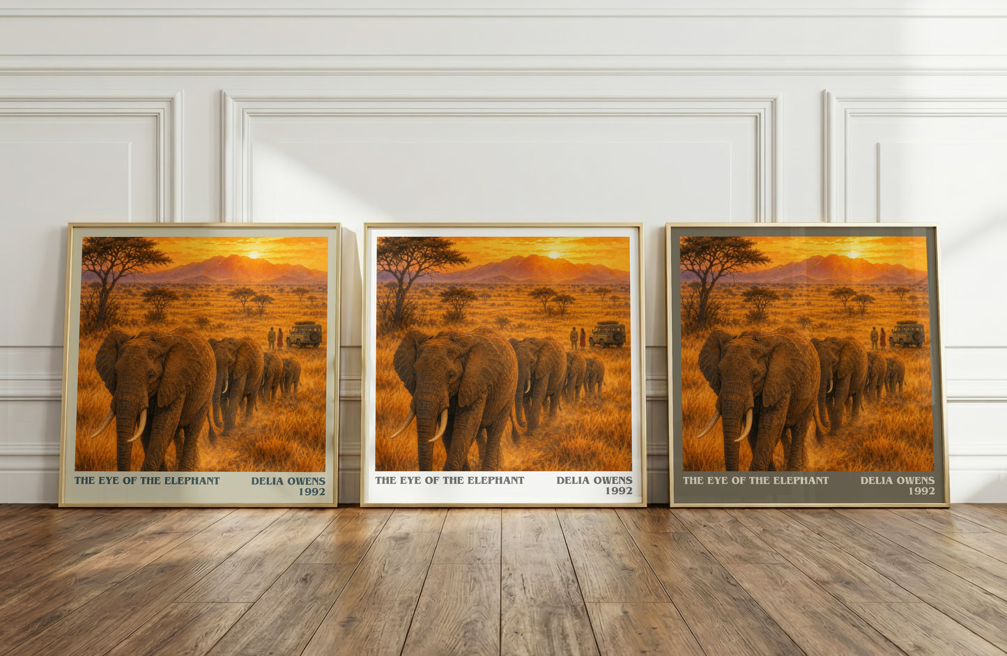 The Eye Of The Elephant literary art print colour and style options – Delia Owens book art