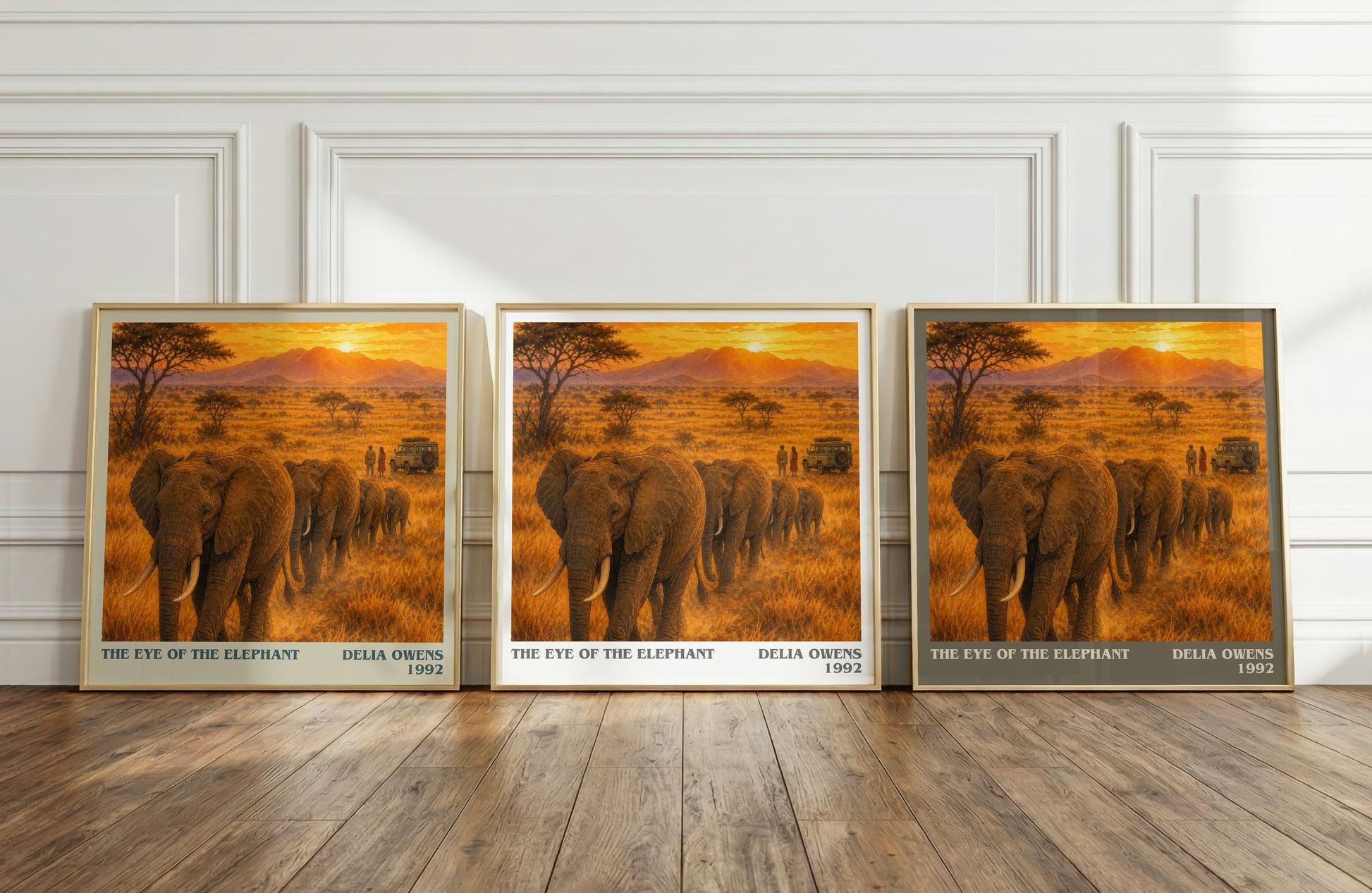 The Eye Of The Elephant literary art print colour and style options – Delia Owens book art