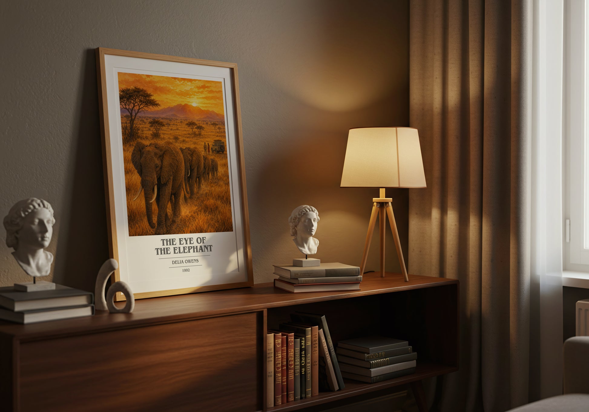 The Eye Of The Elephant book cover book poster framed on wall – non fiction wall art